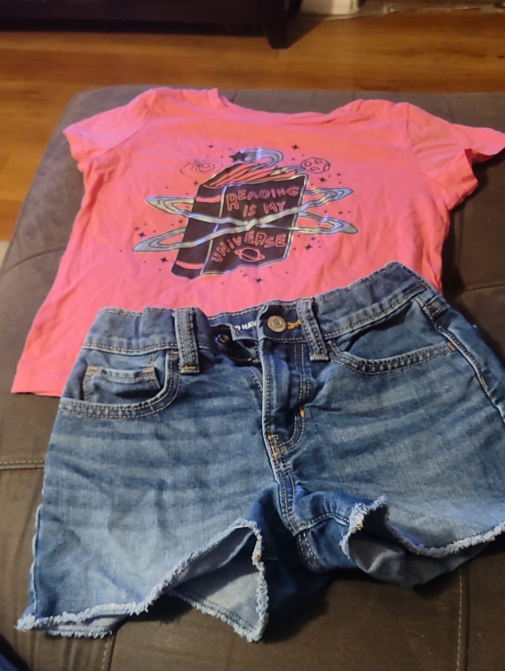 Girls' Pink Graphic 'Reading Is My Universe' Tee - Unbranded